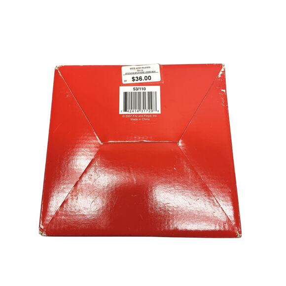 Fitz and Floyd Stocking Stuffers Lidded Box Santa Holding Stocking - Picture 7 of 10